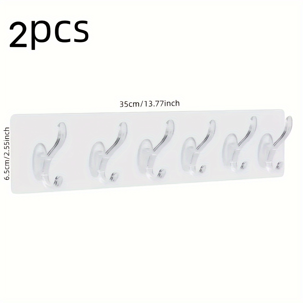 6 Hook Wall Organizer Stainless Steel Hooks No Drilling No - Temu