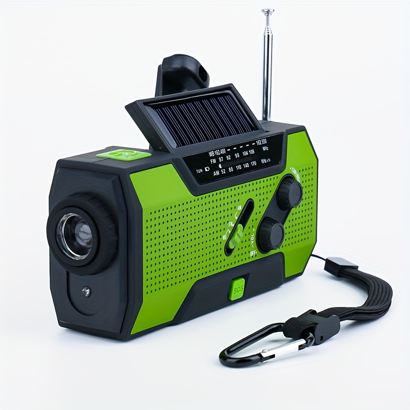Emergency Radio Waterproof Bluetooth Speaker,Portable Digital AM FM Radio  with Flashlight,Reading Lamp,Hand Crank NOAA Weather Radio with Solar