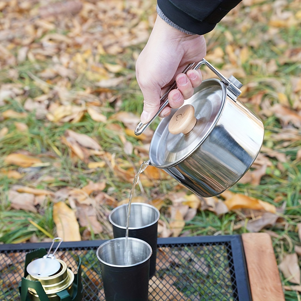 304 Stainless Steel Pot Foldable Portable Camping Cookware - Temu