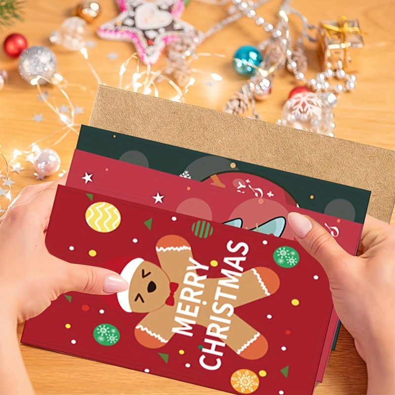 Enveloppe de carte-cadeau de Noël, porte-carte cadeau de Noël