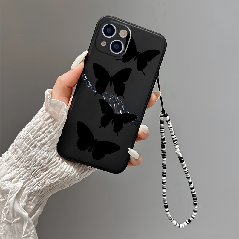 Funda Carcasa con Cordón Negro Para IPhone 12 / 12 Pro / 12 Pro Max / 12  Mini