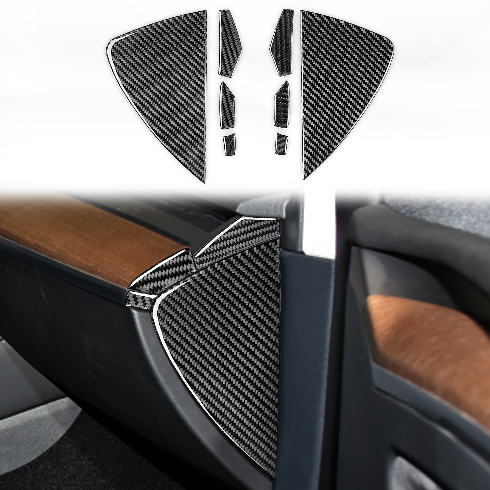 BETTERHUMZ Alcantara - Adhesivo adhesivo para el panel de interruptor de  elevación de ventana de automóvil para Tesla Model 3, modelo Y, color negro