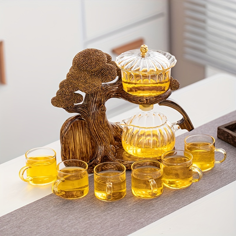 Moon Ceramic Tea Set Rotating Tea Maker For Home And Office - Temu