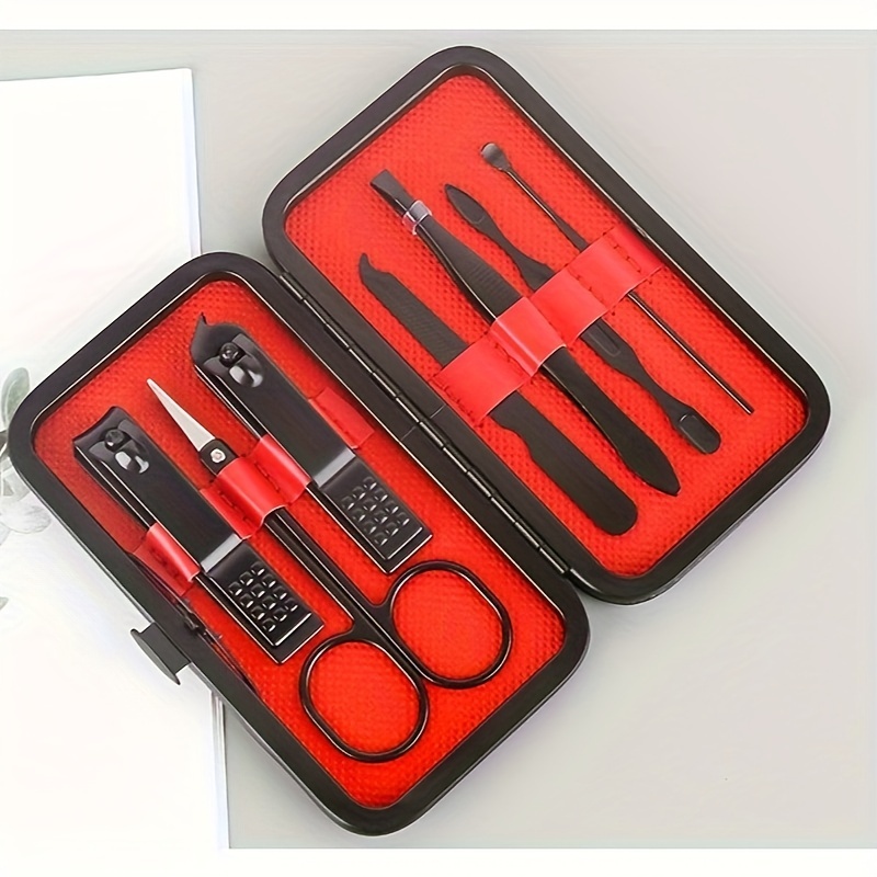 7Pcs Nail Clippers Sets Stainless Steel Pedicure Kit with Storage Box