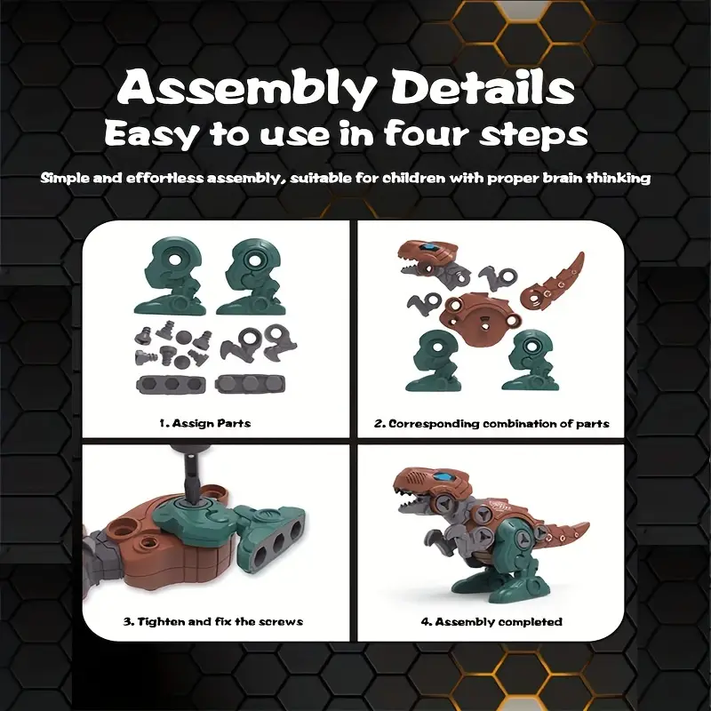 Bagged Assembled Dinosaur Dismantling Dinosaur Game Suitable For