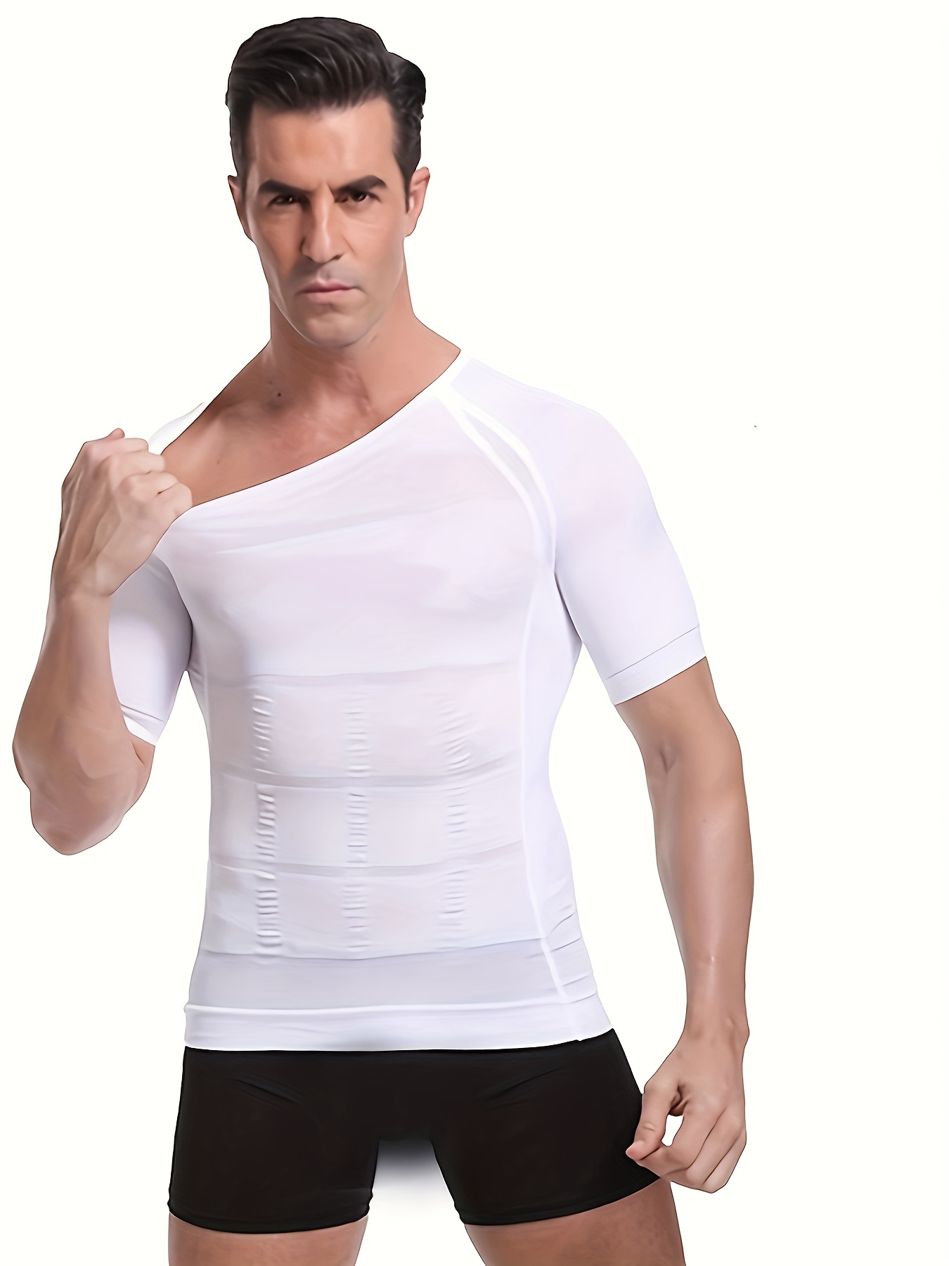 Men's Compression Slimming Shaper Shirt - Temu Canada