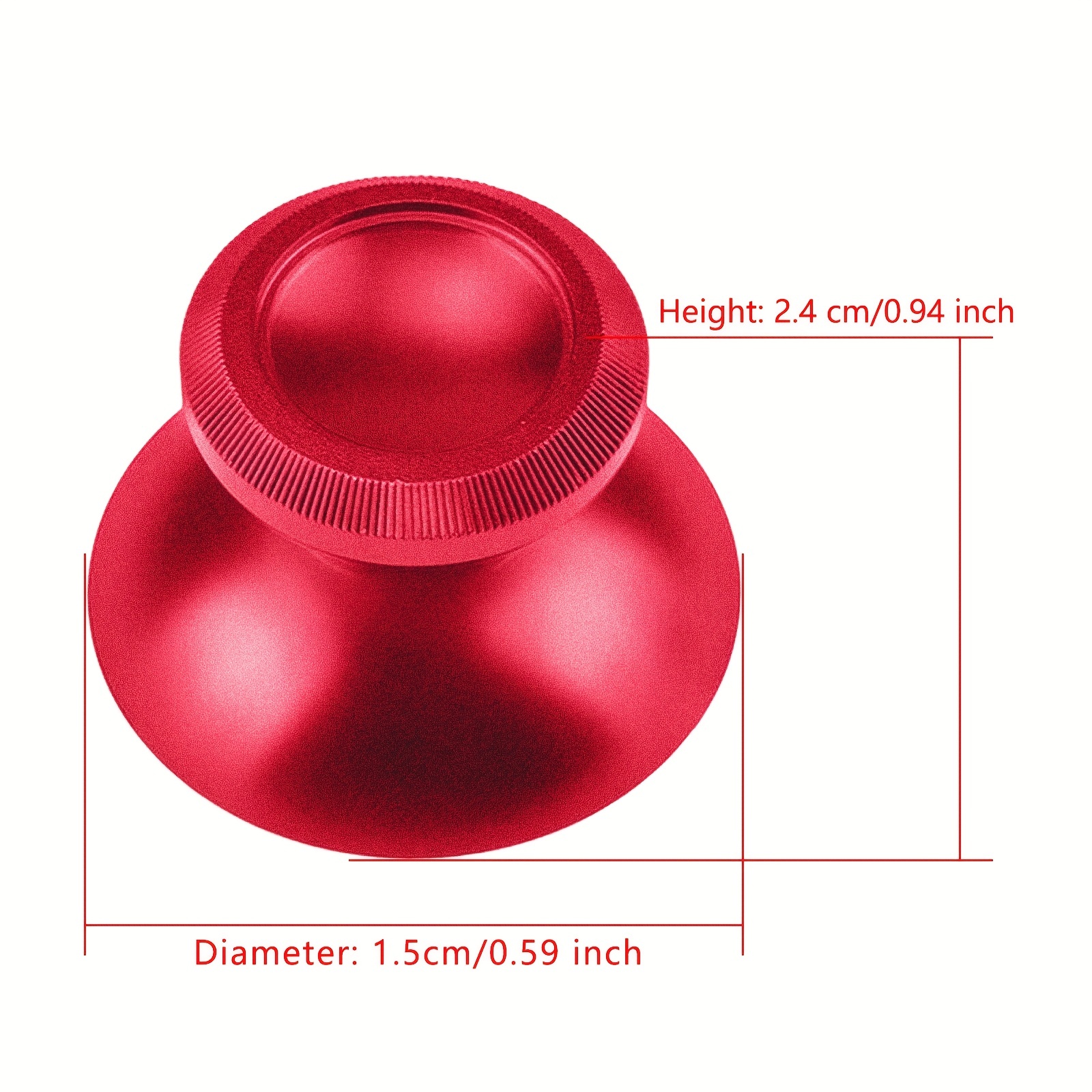 2PCS 3D Analog Joystick Cap Thumb Stick Cap Thumbstick  Replacement for Xbox One Slim Xbox One Xbox One Elite Controller (Red) :  Video Games