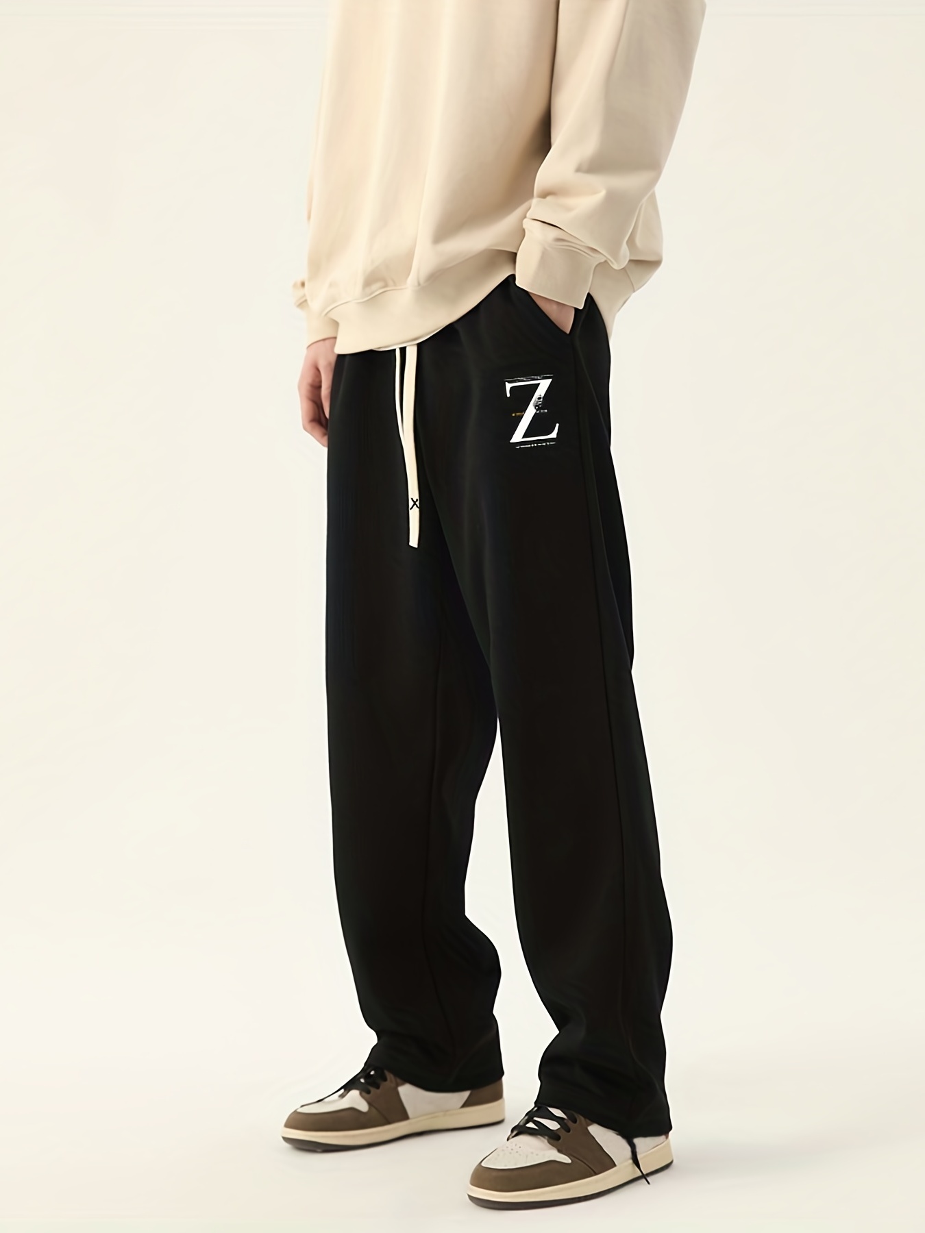 Men's Drawstring Straight Leg Loose Comfy Pants - Temu