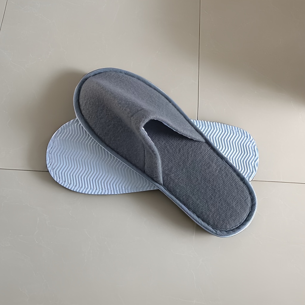 [Popular Choice] 1 Pair Men's Casual Slippers - Solid Color, All-Season Indoor Shoes with Round Toe, faux-Suede Upper, EVA Sole, Non-Slip Slip-On Design for Hotel and Home Use