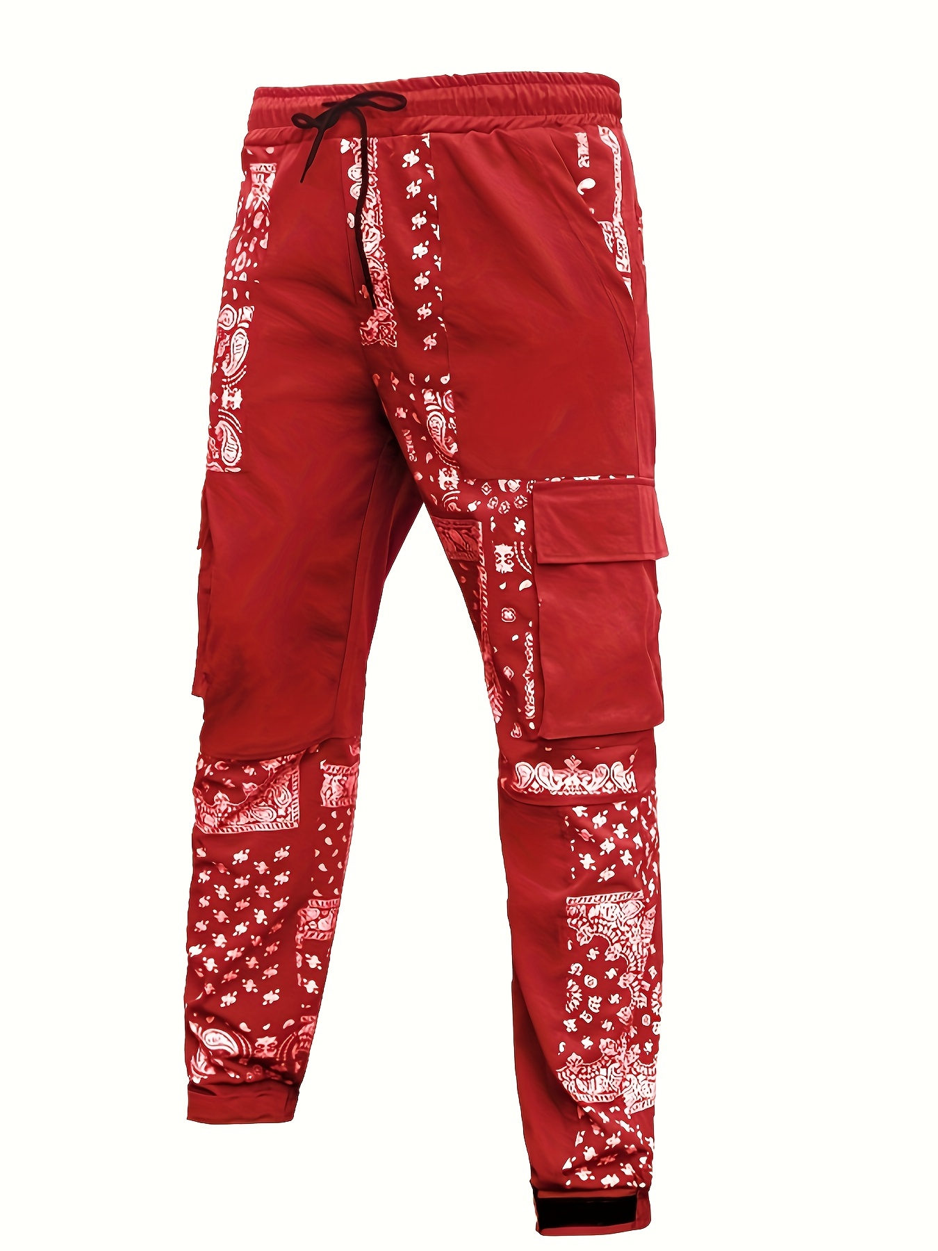 Fashion Men Trousers Bandanna Streetwear Hip Hop Printed Cargo Pants  Sweatpants 