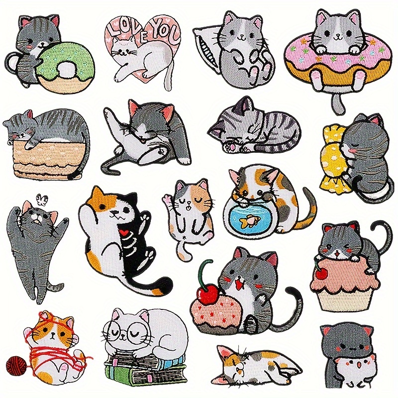 Cute Cat With Knife Iron On Patch - Diy Embroidered Applique For Clothing,  Jackets, Jeans, Hats, And Backpacks - Temu