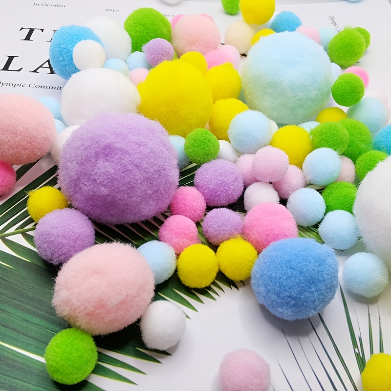  Totority 16pcs Plush Balls Fluffy Pompoms DIY Fur Pom