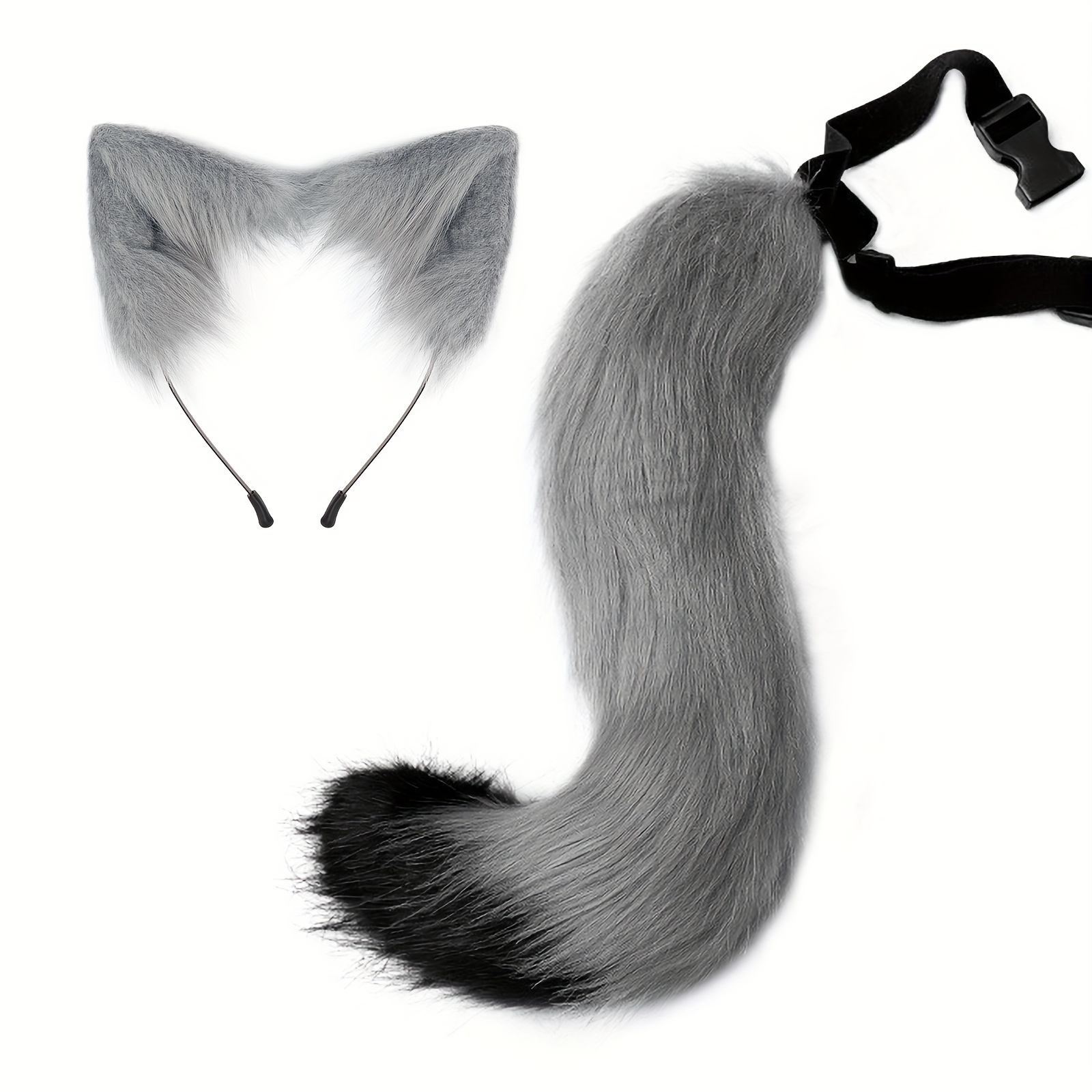 Halloween Party Fox Tail Wolf Tail Plush Animal Ear Headband