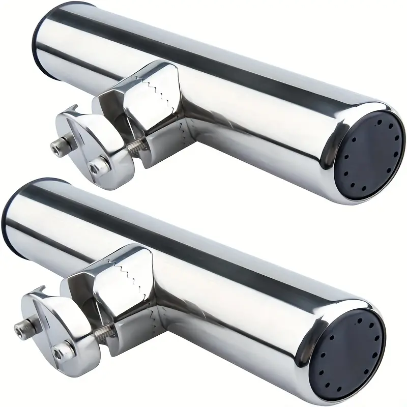 2pcs Fishing Rod Holders For Boat Rail Mount Stainless Steel Rod