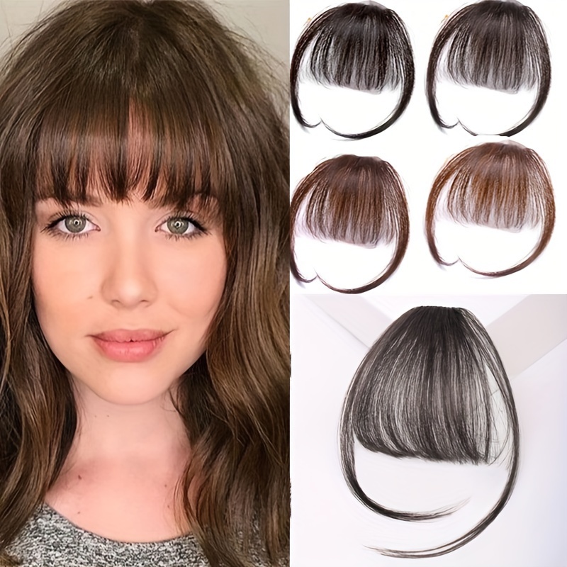 hair bangs with sideburns synthetic clip in hair extensions elegant natural looking for daily   accessories details 1