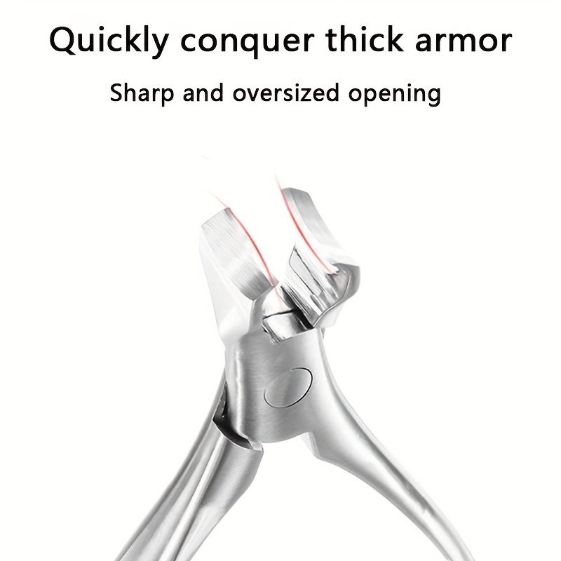Portable Stainless Steel Nail Clippers for Thick Nails, Manicure Tool