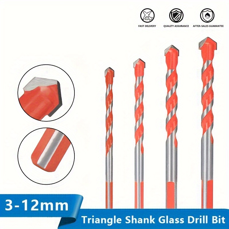 5-12mm Multi Functional Triangle Bit Twist Shank Black Drill Bits