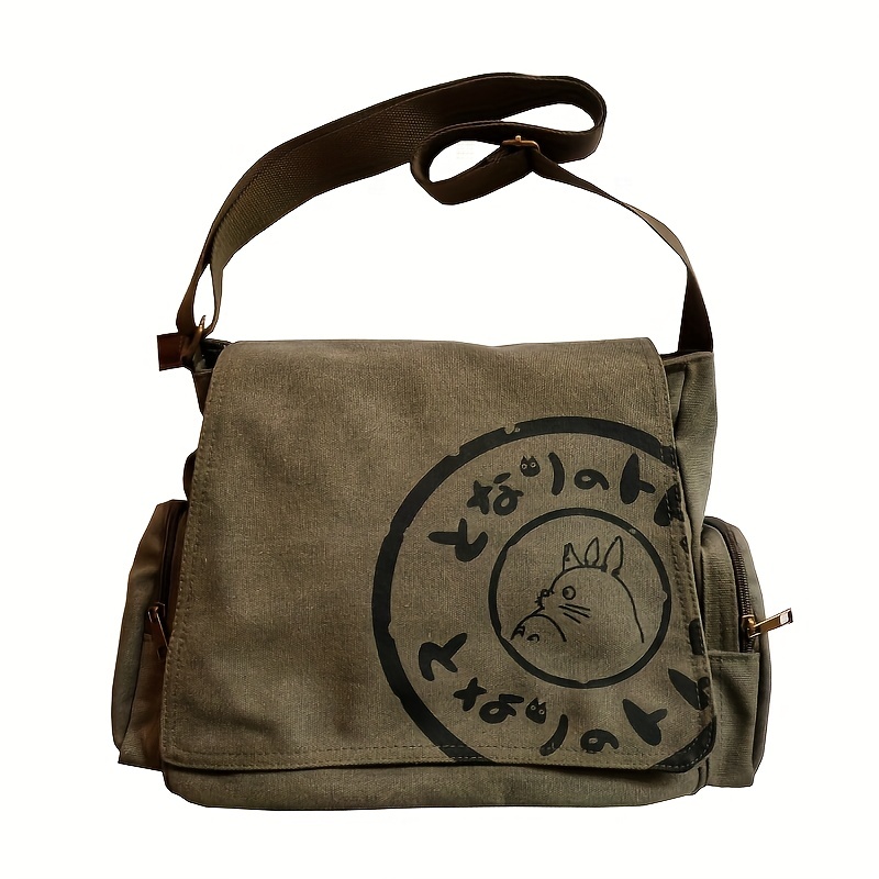 Men's Vintage Shoulder Messenger Bag Canvas Large Capacity - Temu