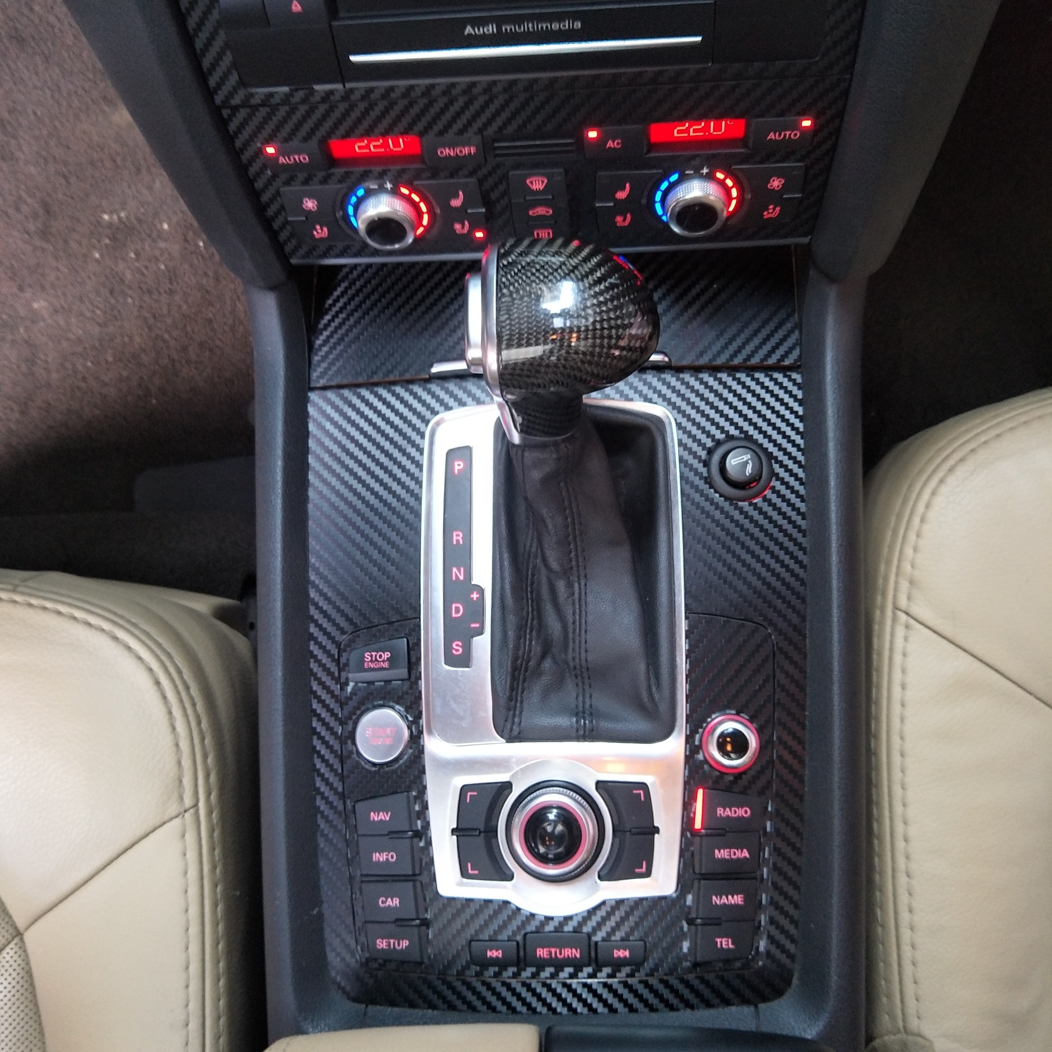 Para Audi A4 B6 B7 2002-2008 Panel De Control Central Interior Manija De  Puerta 5d Pegatinas De Fibra De Carbono Calcomanías Accesorios De Estilo De  Coche - Adhesivos Para El Interior Del