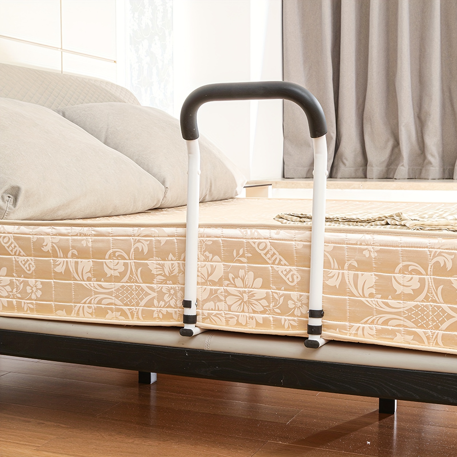 Riel de cama para adultos mayores para personas mayores, barandillas de  seguridad para cama con barras de agarre dobles y protector de prevención  de