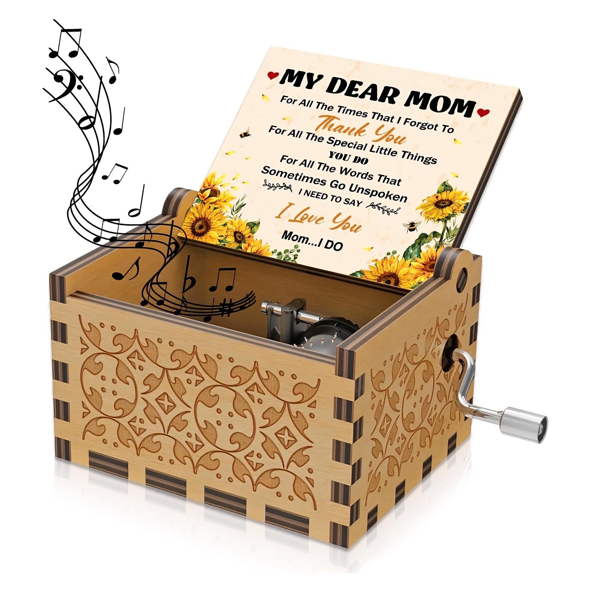 Likeny birthday gifts for mom wooden musical box gifts for mom from  daughter son womens gifts