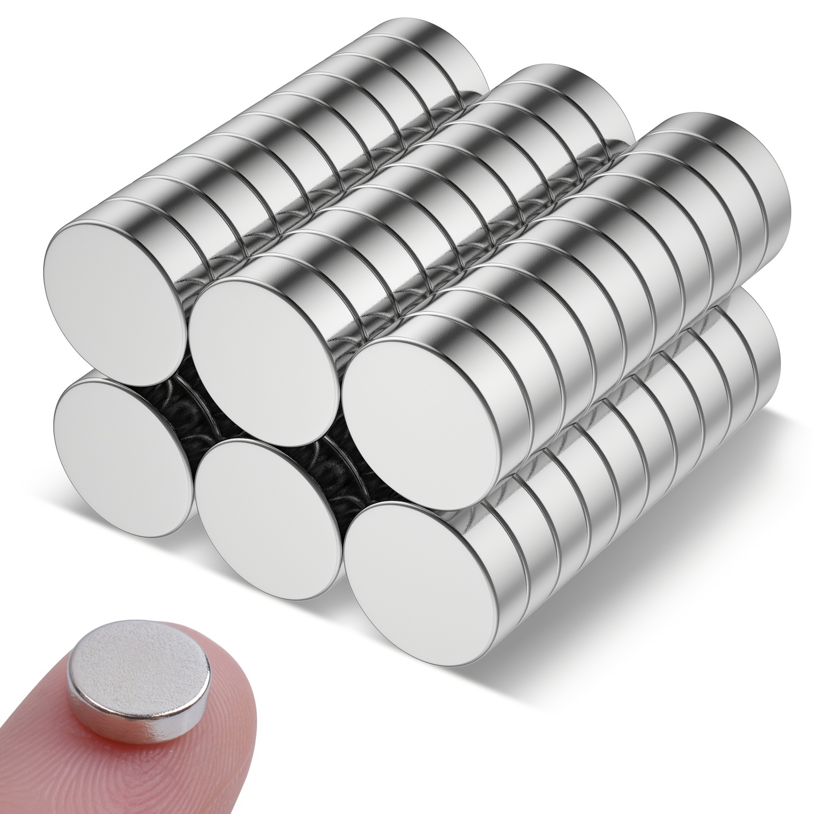 60Pcs Small Magnets,5 Different Size Round Magnets,Neodymium Magnets,Mini  Strong Magnet,Rare Earth Magnets for Crafts,Multi-Use Circle Round Magnets