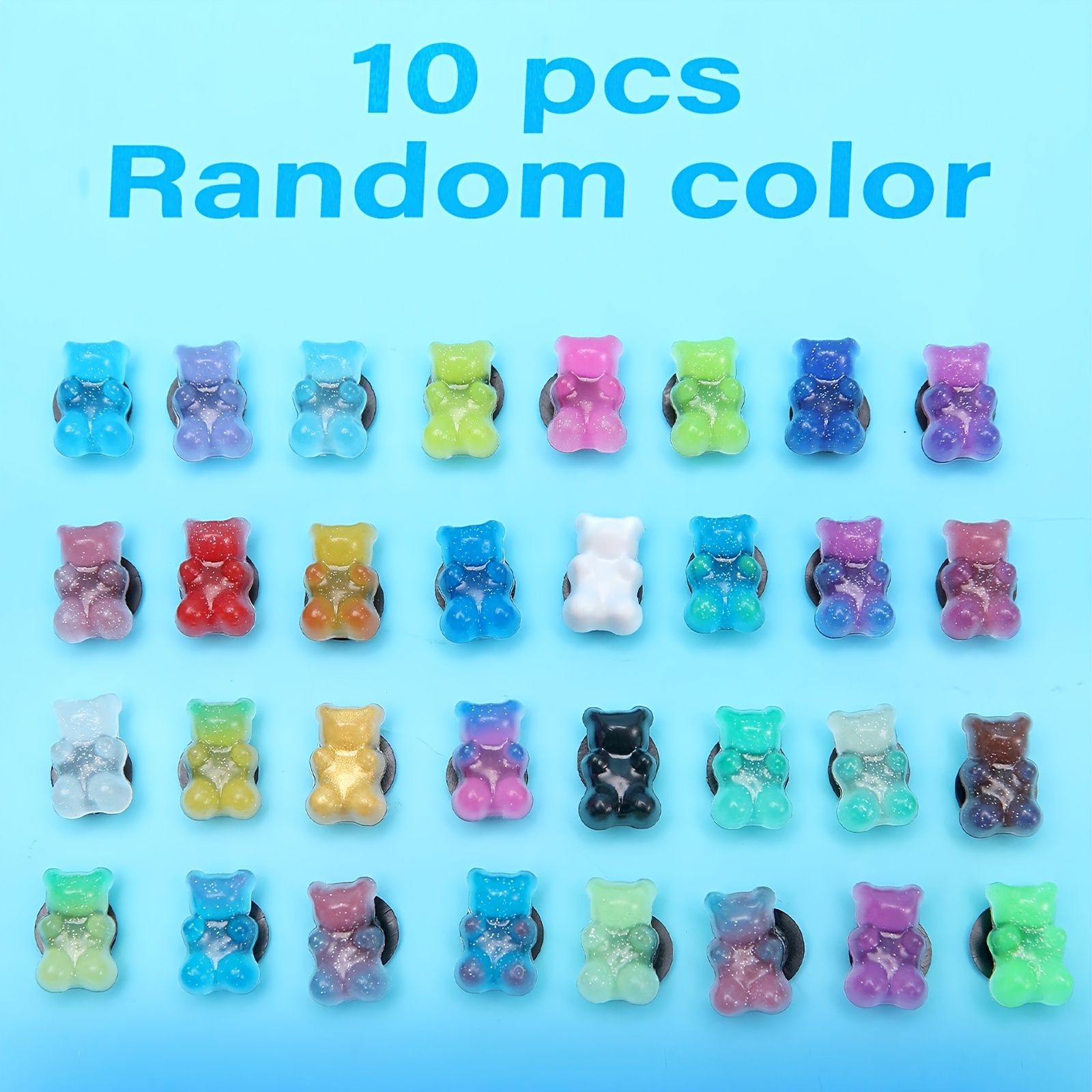 20pcs Gummy Bear For Croc Accessories Shoe Jewelry Decoration