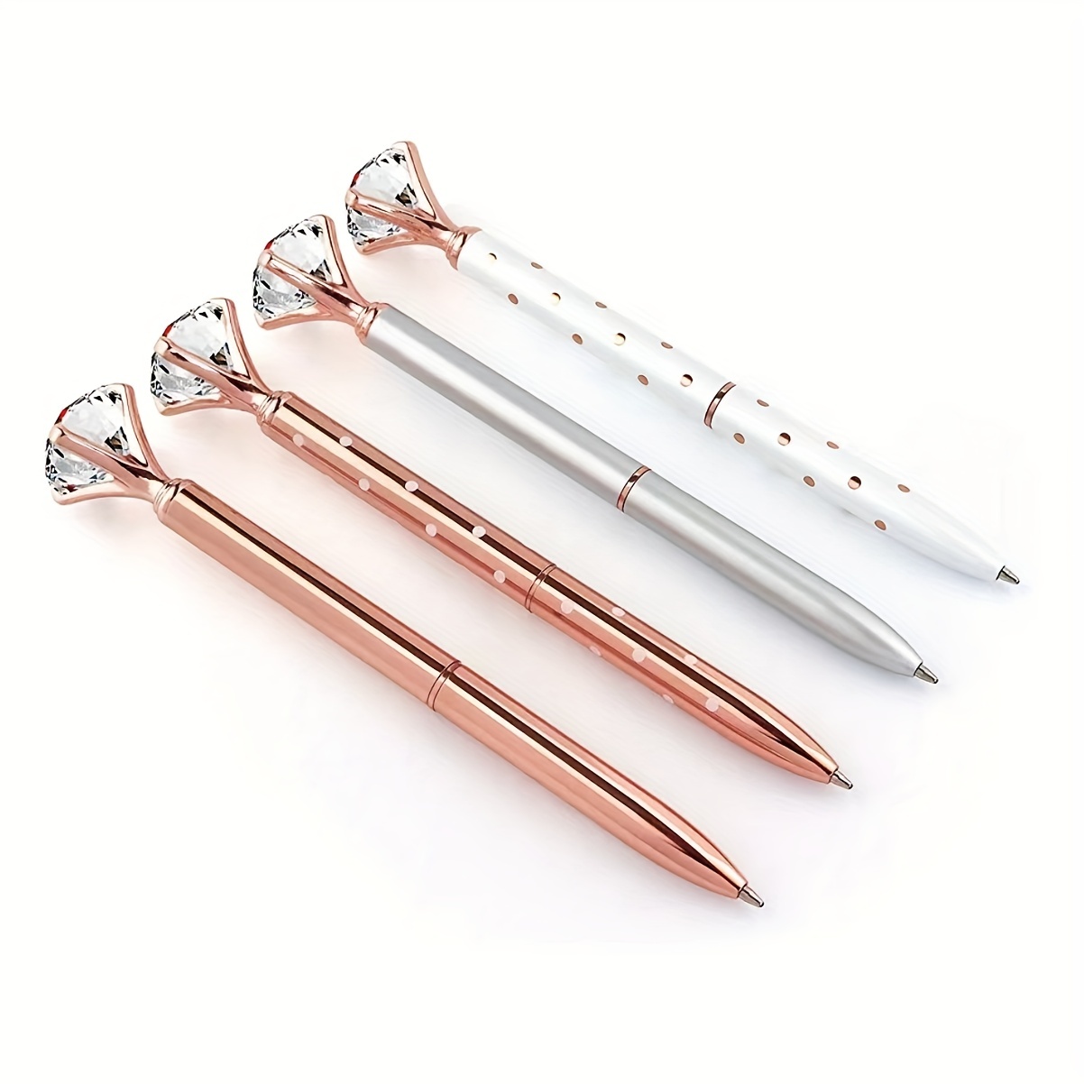 Rose Golden Ballpoint Pen Set For Women Ballpoint Fancy Pens - Temu