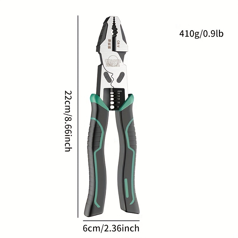Alicates de electricista profesional, herramientas manuales, alicates de  alambre de alta resistencia, alicates multifuncionales para electricistas,  Pinza puntiaguda de 6 pulgadas mayimx Alicates multifuncionales