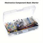 1 set electronics component rotary switch w power supply module jumper wire 830 tie points breadboard precision potentiometer resistor compatible with