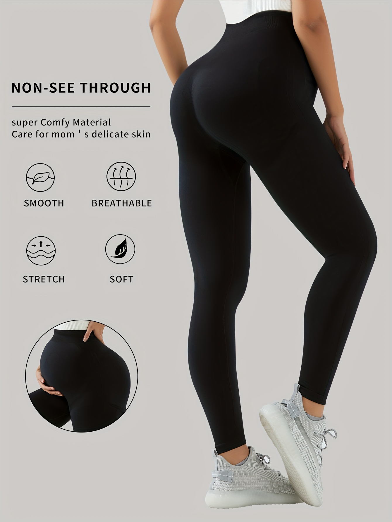 SELONE Leggings for Women High Waisted Fitted Trendy Slim Fit Stretchy Long  Pant Fashion Slim Stretch Tight Solid Color Leggings for Everyday Wear