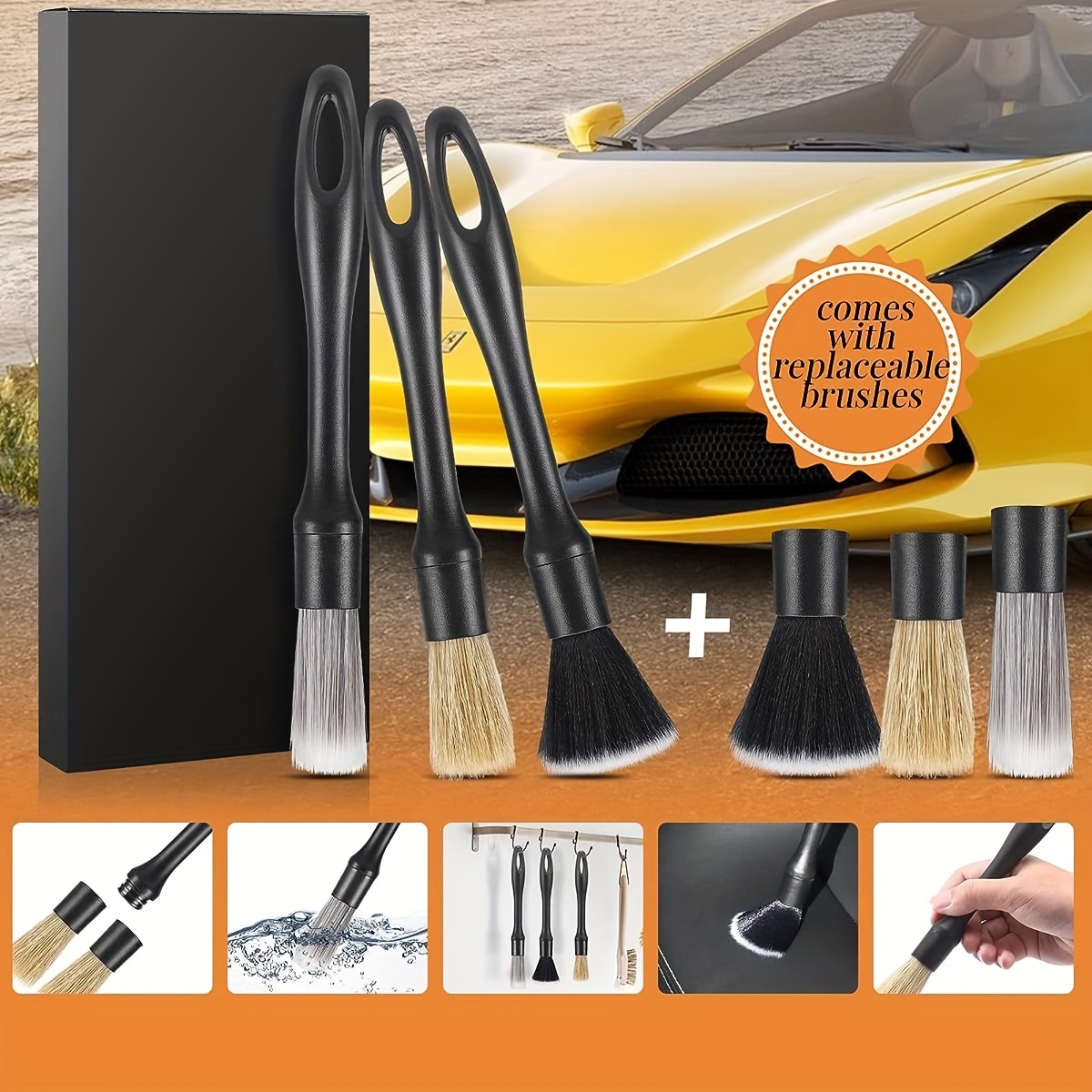 Car Cleaning Products, 6pc Set