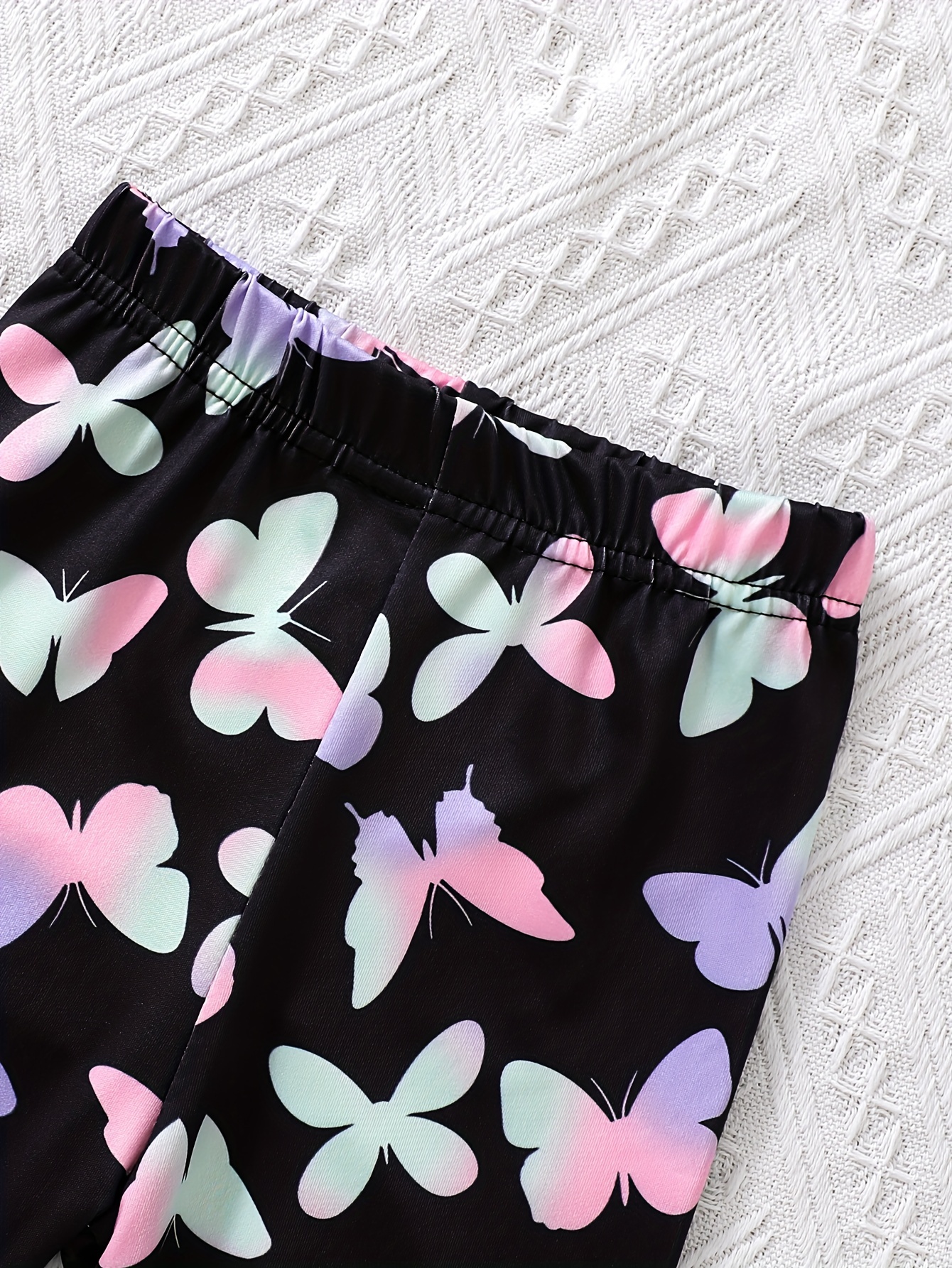 Buy Girls Leggings Butterfly Print With Elasticated Waistband