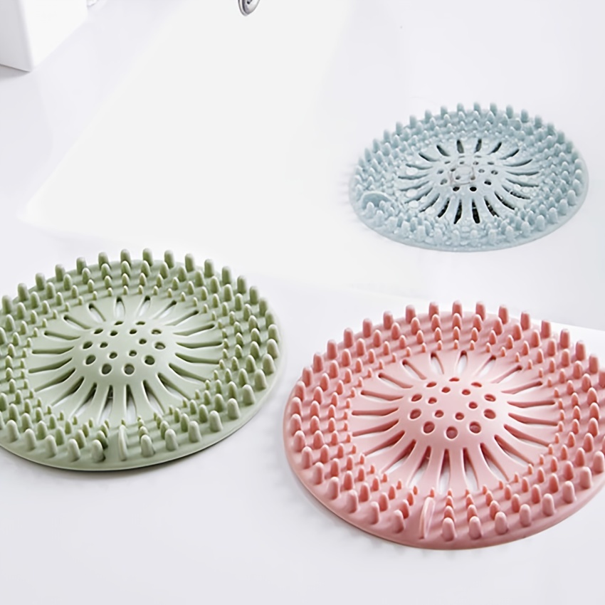 1pc Rubber Shower Drain Stopper, Sink Strainer, Hair Catcher