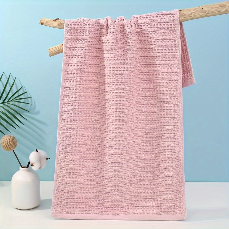 Quick-drying Cotton Waffle Weave Hand Towels - Absorbent And Plush - Temu