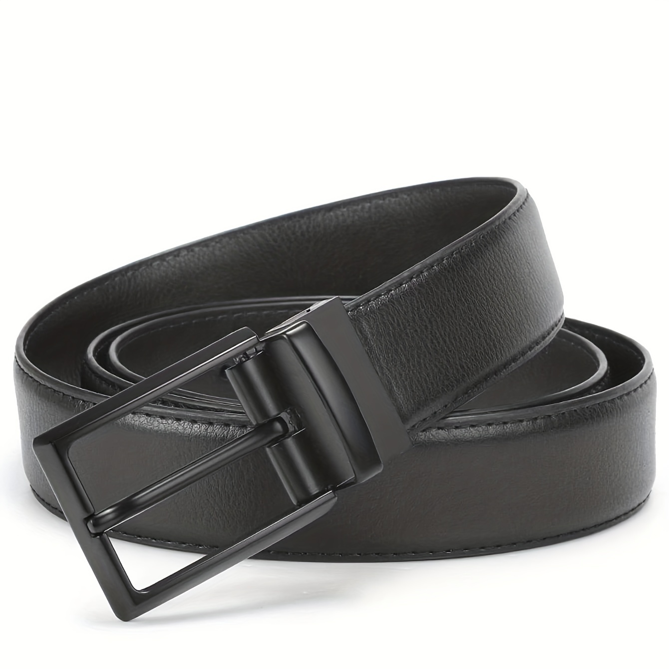 Men's Classic Leather Belt | Black Matte