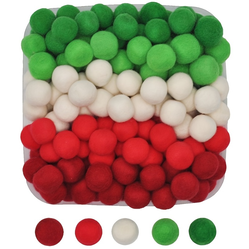 160Pc Pompoms for DIY material colorful pom pom balls yarn pom pom balls  Felt