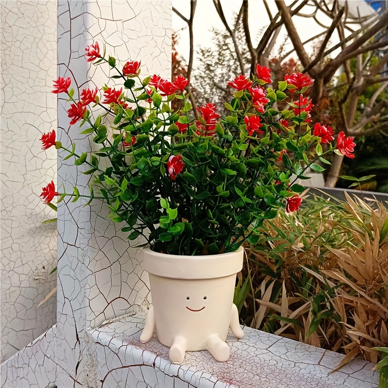 Pot de fleurs heureux balançoire Planteur de visage souriant sur une  balançoire Plante aérienne succulente Jolie jardinière Kawaii Pot de fleurs  assis suspendu -  France