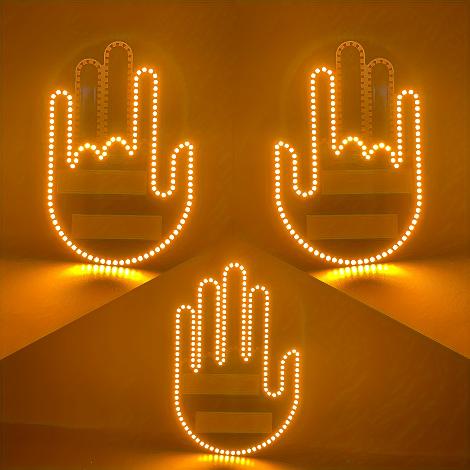 Lumière de geste de doigt drôle avec télécommande, lumière de signe de doigt  de LED pour