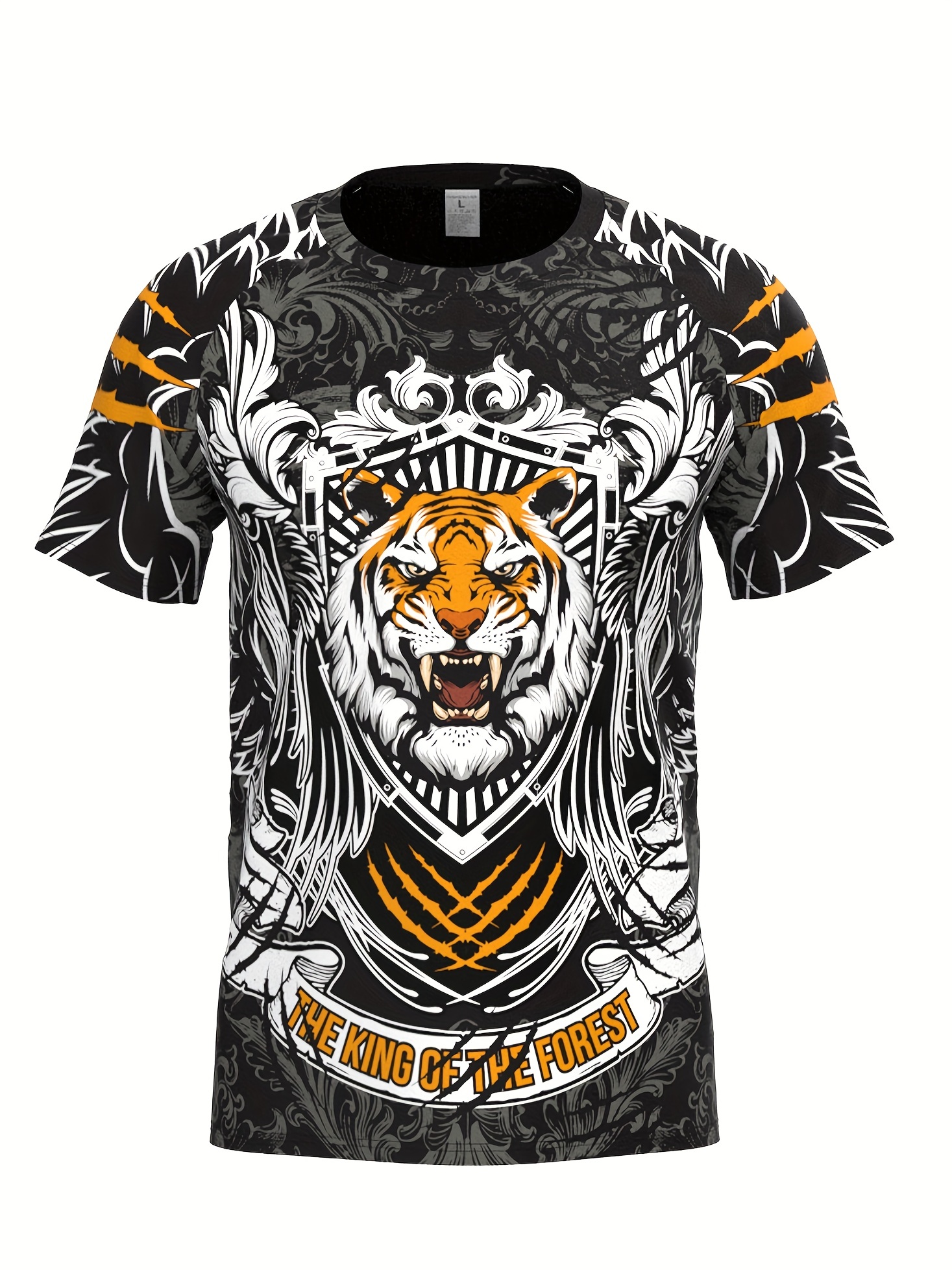 Men's Tiger Print T-shirt: Stylish Comfort For Summer Outdoor Adventures! -  Temu