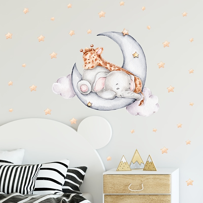 Adhesivo Pared Dibujos Animados Animales Pintados - Temu