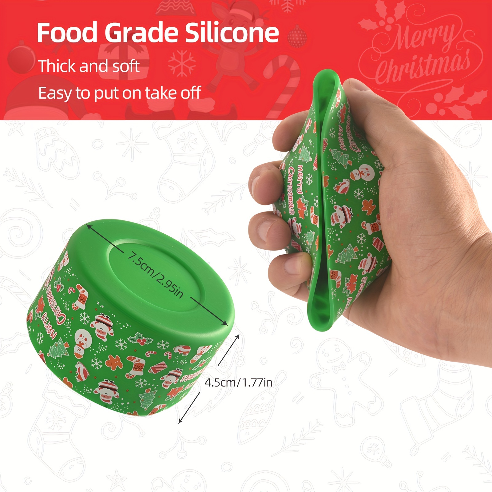 Christmas Theme Silicone Sleeve Boot For Water Cup Silicone - Temu