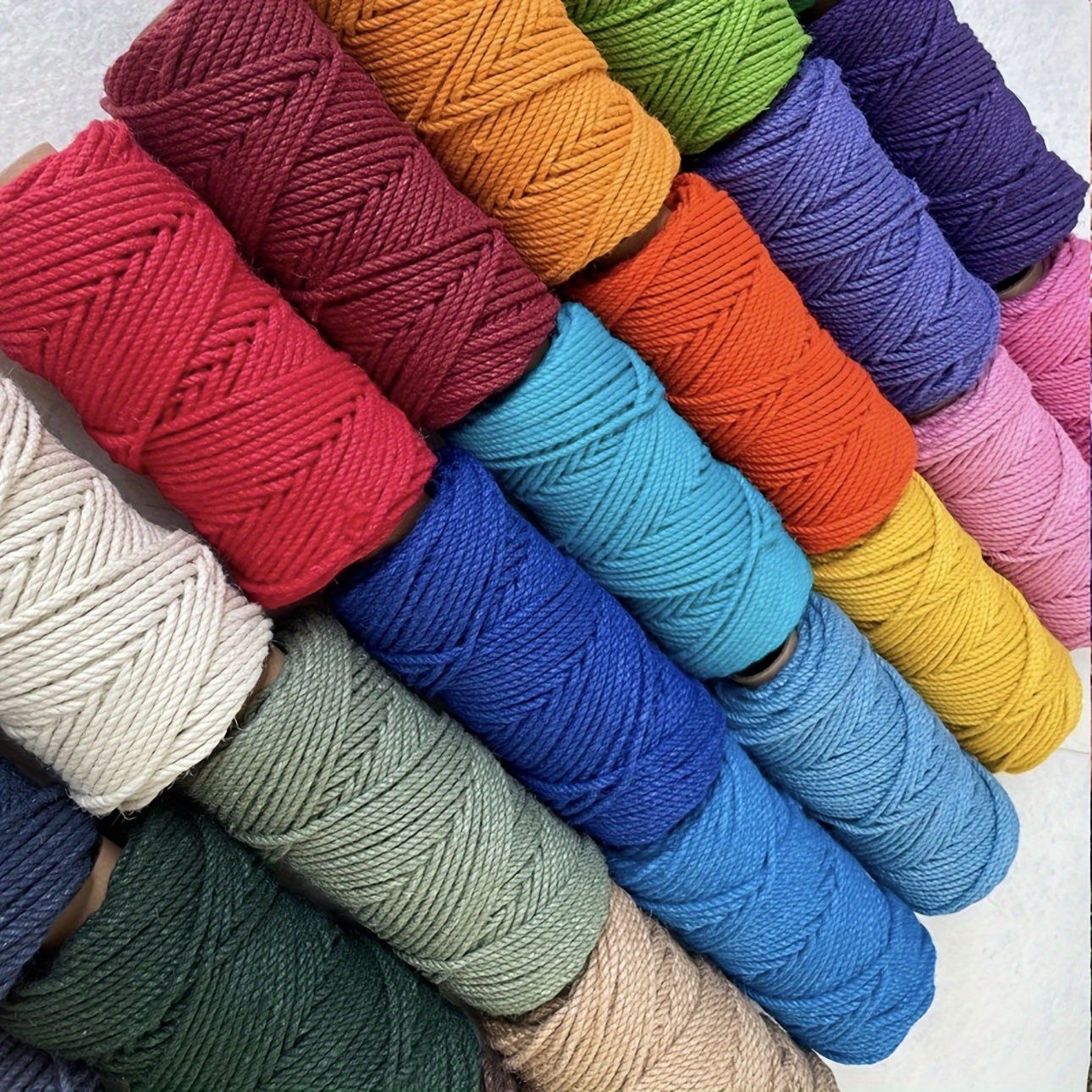 3mm*3937.01inch Macrame Cord -Soft Macrame Rope Perfect For Knots - Macrame  Supplies For Wall Hangers & Boho Decorations - Cotton Rope - Macrame Strin