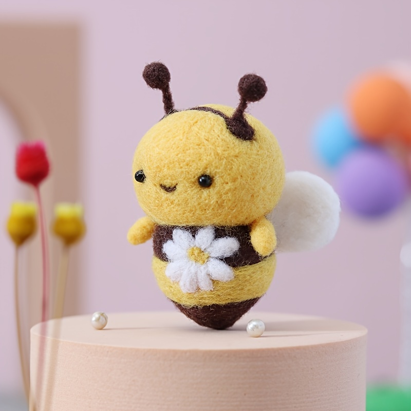 Animal Needle Felting Kit Needle Felting Tools Bee Doll - Temu