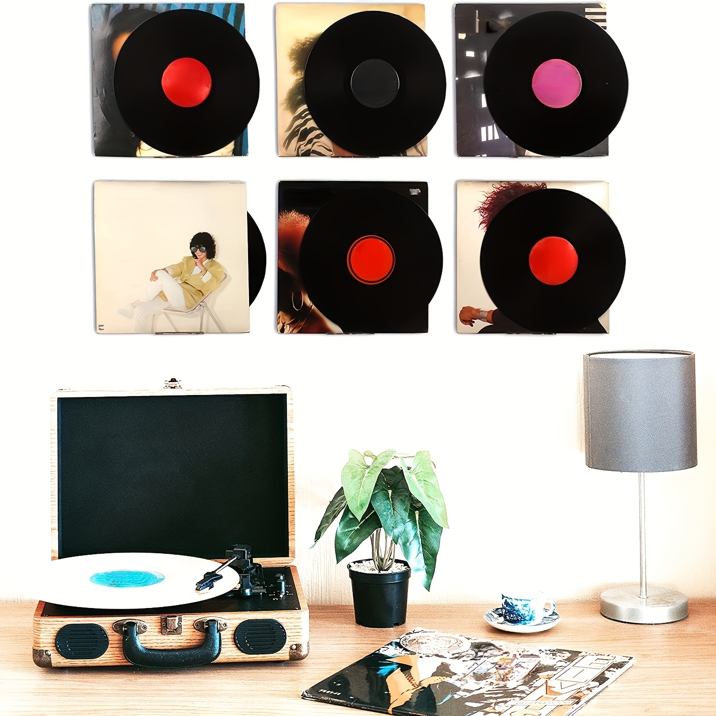 ARCO-estante de vinilo acrílico para discos LP, montaje en pared, soporte  de álbum transparente, estante de exhibición, estantes de discos flotantes  para álbum (Juego de 2) - AliExpress