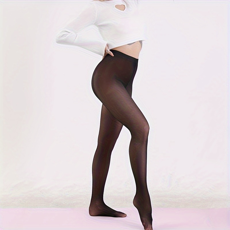 1pair Women's Skin-colored Pantyhose, Ideal For Daily Wear