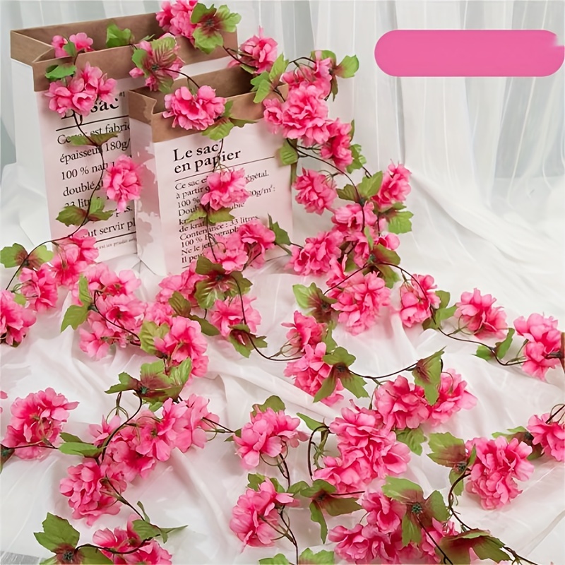 2 Pcs 5.9ft Artificial Winter Jasmine Flowers Vine Silk Fake