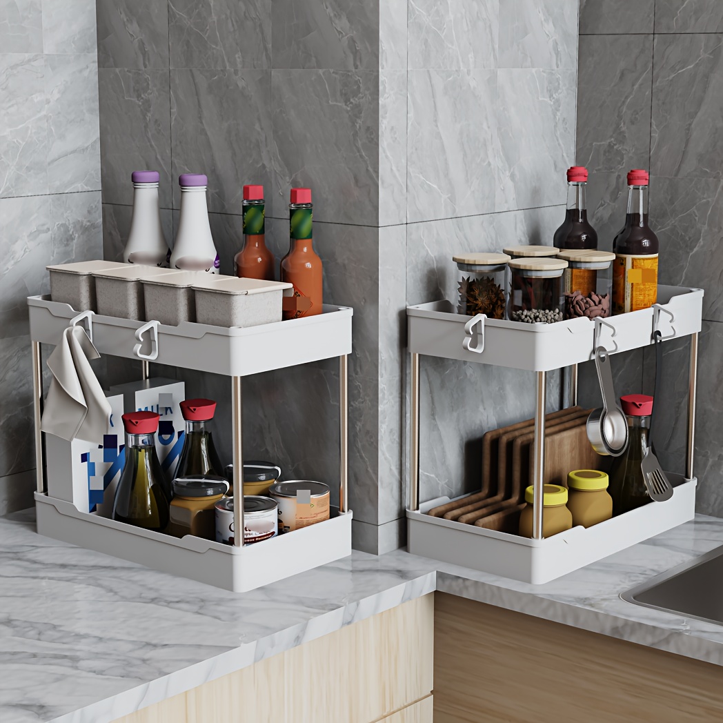 Under Sink Storage Rack 2 layer Free Standing Storage Shelf - Temu