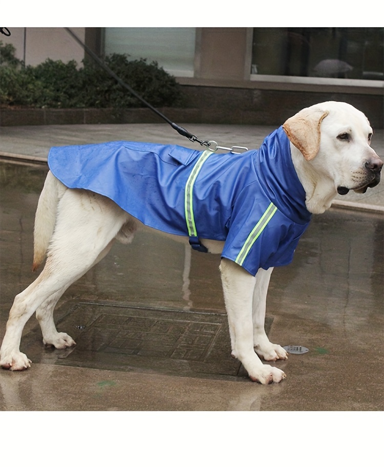 fashionable pet hooded raincoat dog raincoat cape style reflective dog clothing to keep your dog dry and comfortable on rainy days details 19