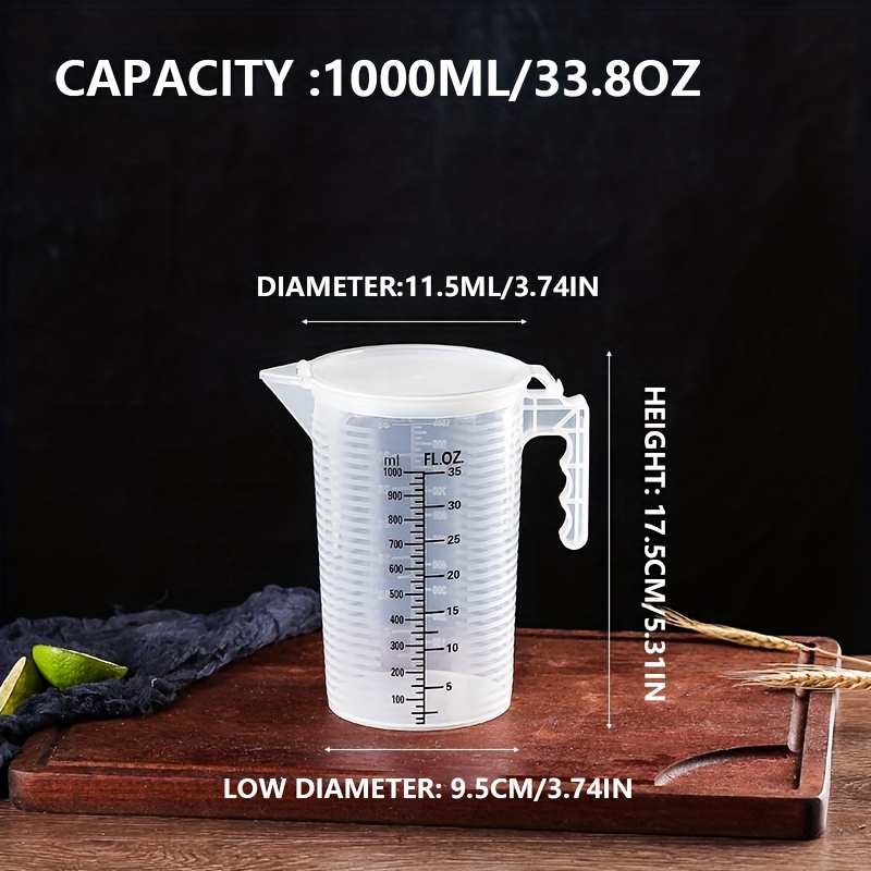 Measuring Cup Water & Urine Plastic Jug Beaker Kitchen Tool For